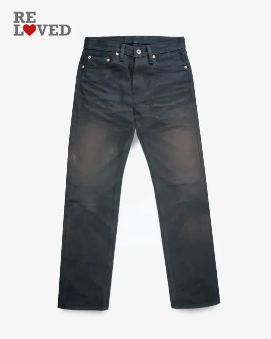 21oz Selvedge Denim Straight Cut - Superblack Non-Fade (IH-634S-SB) Tag 30, Hemmed to 32.0"