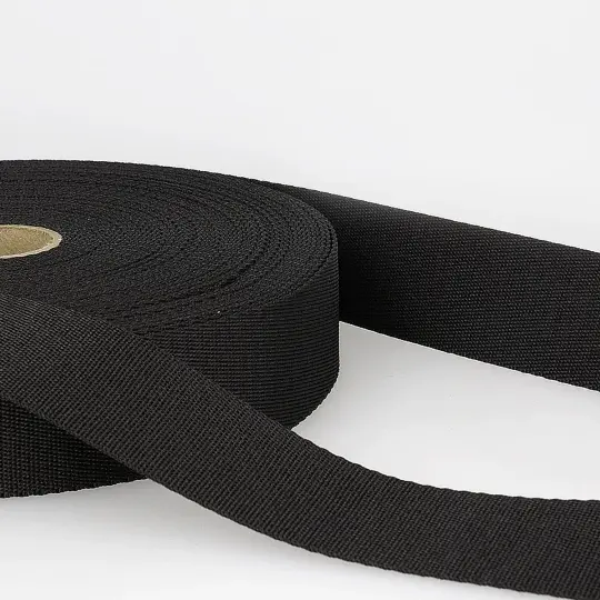 10mm Polyester Webbing in Black