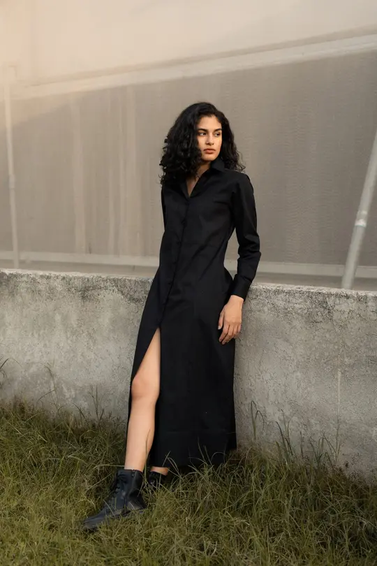 Chrysalis Black Shirt Dress
