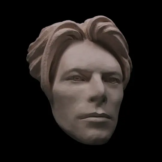 'The Man Who Fell To Earth' White Clay Face Sculpture (Pre-Order)