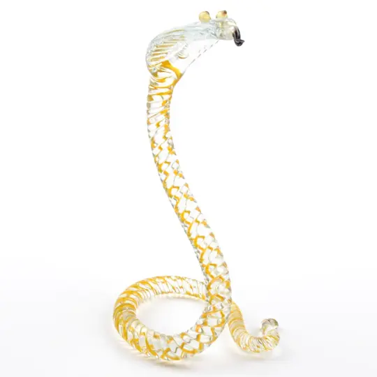 Spiral Cobra Glass Figurine