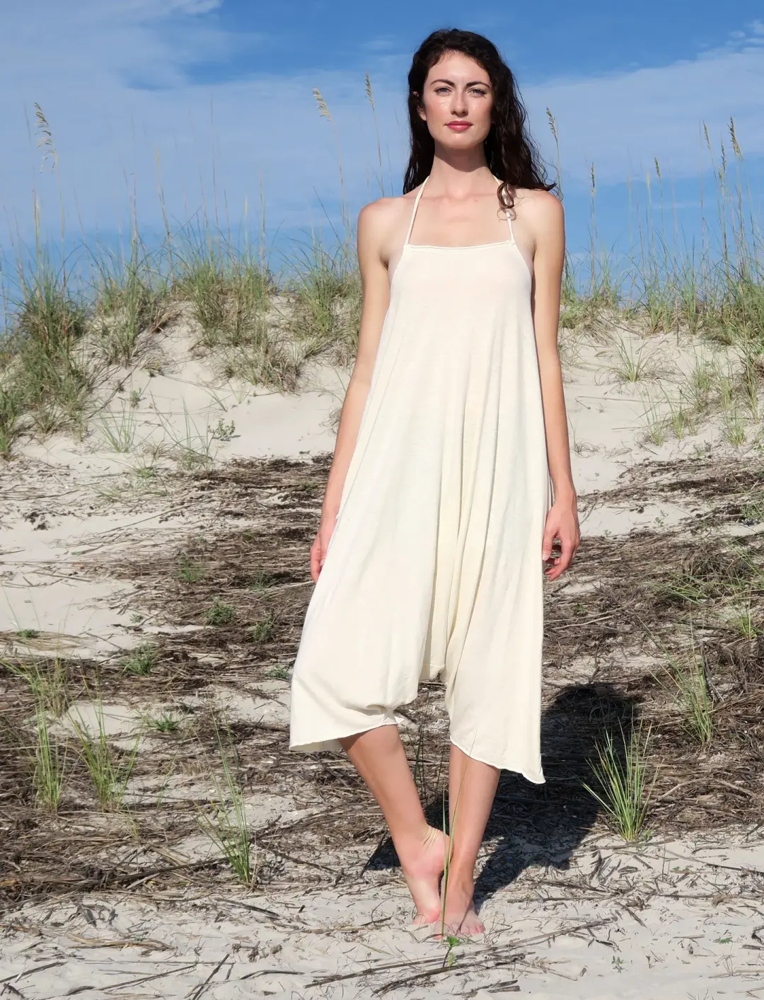 Drawstring Halter Jodhpur Gaucho Jumper