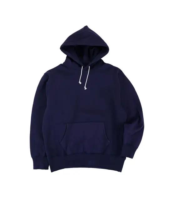 The Real McCoy's MC25105 12oz. Ball Park Hooded Sweatshirt L.Navy