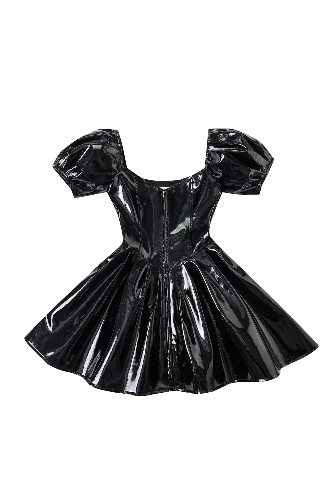 Garbage Bag Mini Dress Black Vinyl