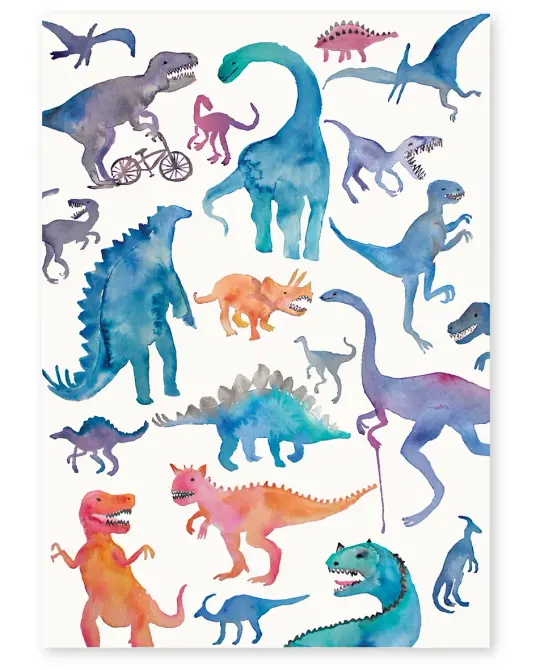 '21 Dinosaurs' Art Print