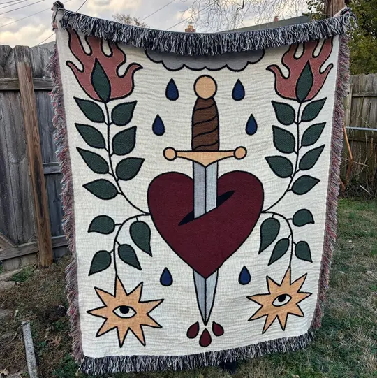 Dagger heart blanket