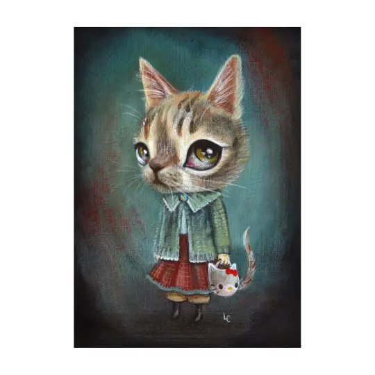 Hello Cat (5 x 7 inch print)