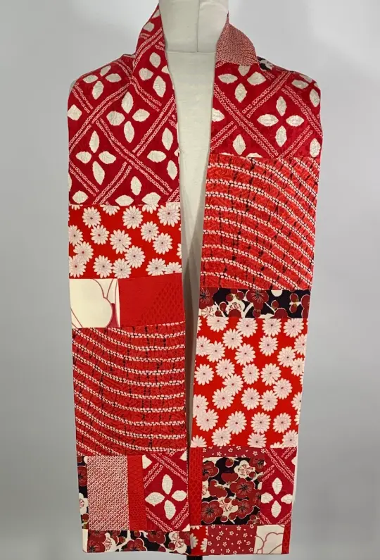 Red and White Run Scarf