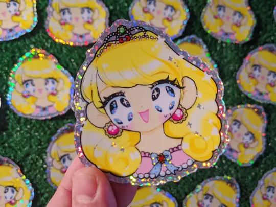 shoujo princess holographic vinyl sticker