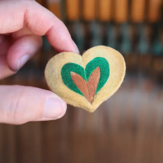 Reclaimed Piano Hammer Hearts