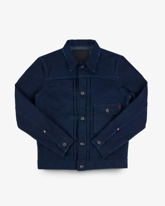 19oz Selvedge Denim Type I Jacket - Indigo/Grey