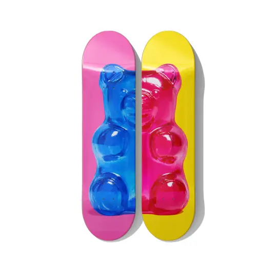 Gummy Bear Diptych Skateboard Wall Art, 2-Deck Set