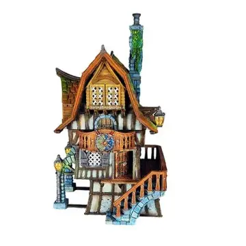Stonevale Villa 28mm 3D printed medieval fantasy town terrain, painted example, front view