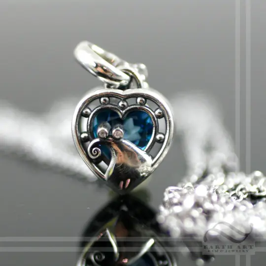 Jack and Sally Pendant - Sterling Silver