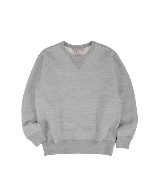 The Real McCoy's MC25104 12oz. Ball Park Crewneck Sweatshirt Medium Gray
