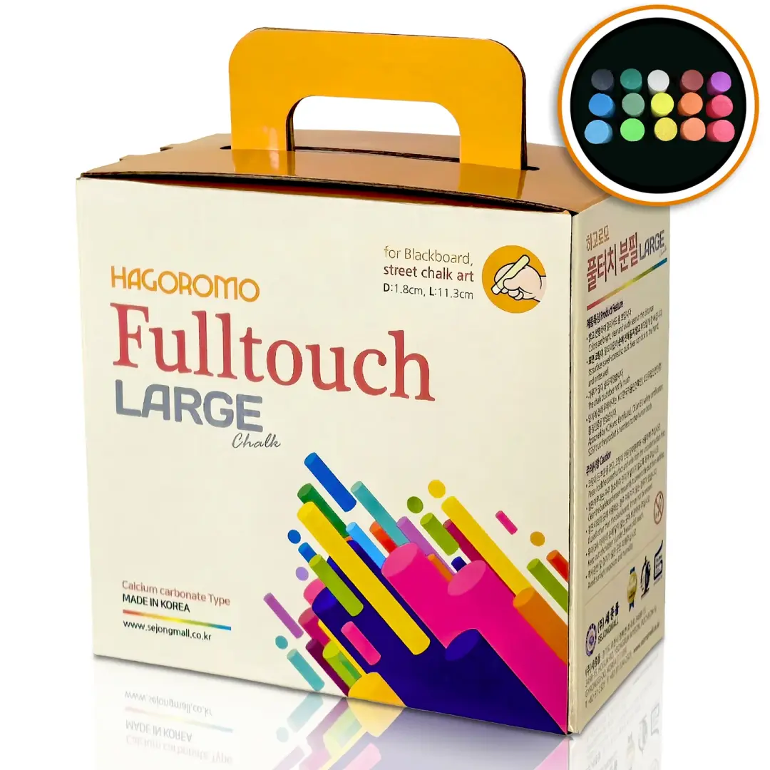 HAGOROMO Fulltouch Large Chalk 15 Colors 15 PCS