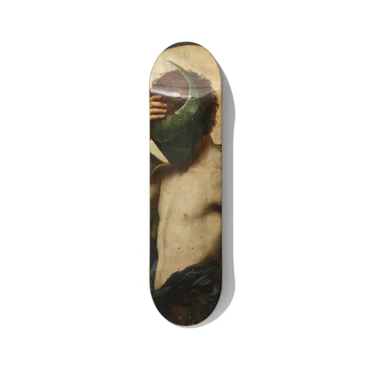 Silent Guardian Neo-Classical Skateboard Art