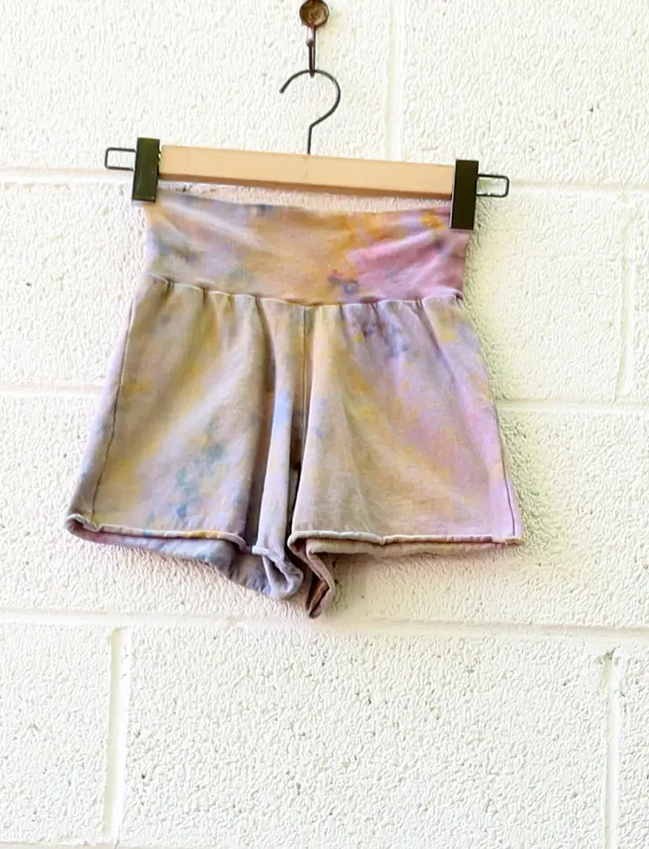 OOAK - Simplicity Shorty Shorts / XXS /Cotton Knit / Ice Dye (43)