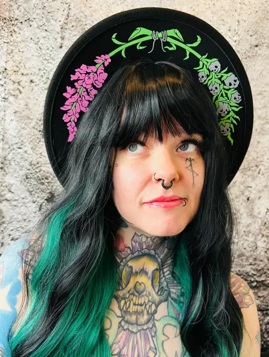 Life & Death of the Snapdragon Vegan Felt Wide Brim Hat