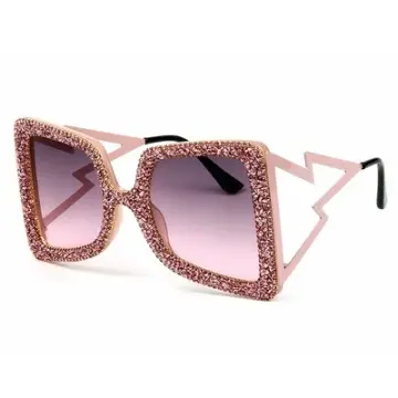 Oversized Glam Sparkle Sunglasses (18 Colour Options)