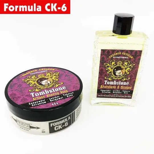Tombstone Artisan Shaving Soap & Aftershave Cologne Bundle Deal | Ultra Premium Formula CK-6
