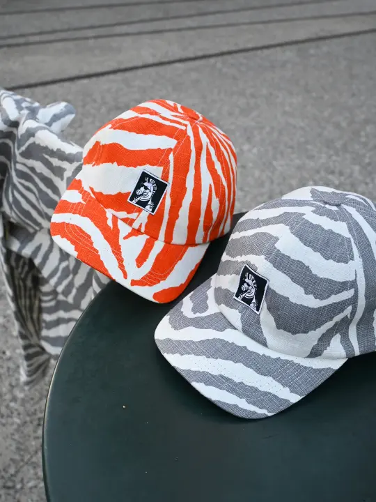 "Zebra Without a Cause" Linen Cap