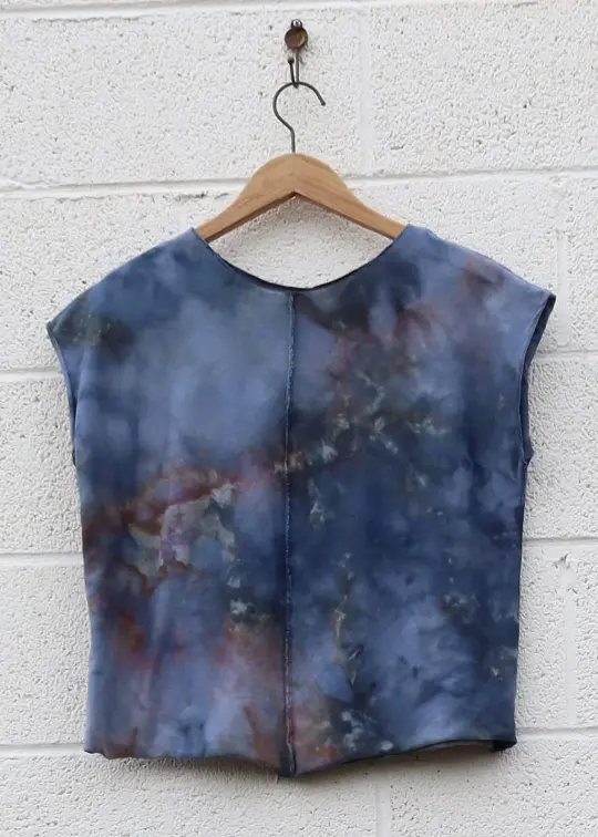 OOAK - Boat Warrior Classic Cropped Shirt / XS / Stretch Organic Cotton / Ice Dye (339)
