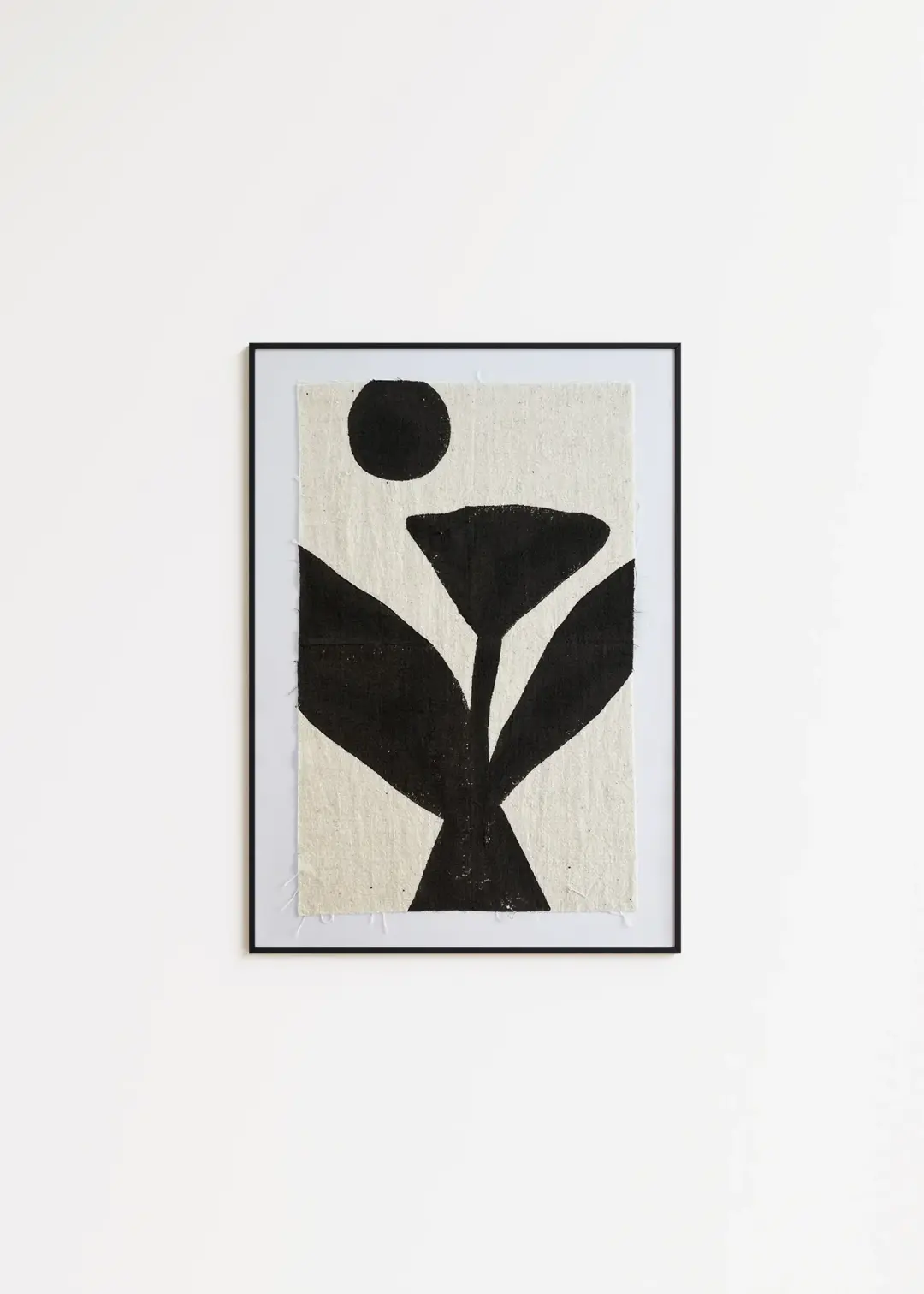 BLOCK PRINT ART | new moon tulip