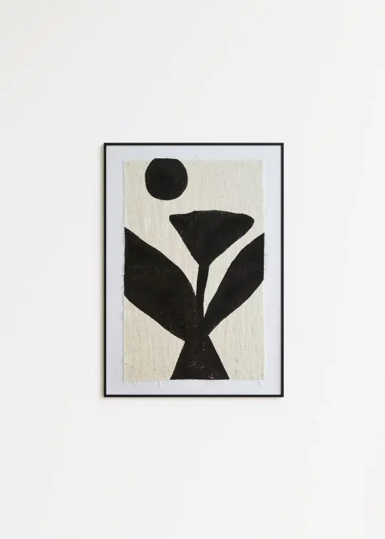 BLOCK PRINT ART | new moon tulip