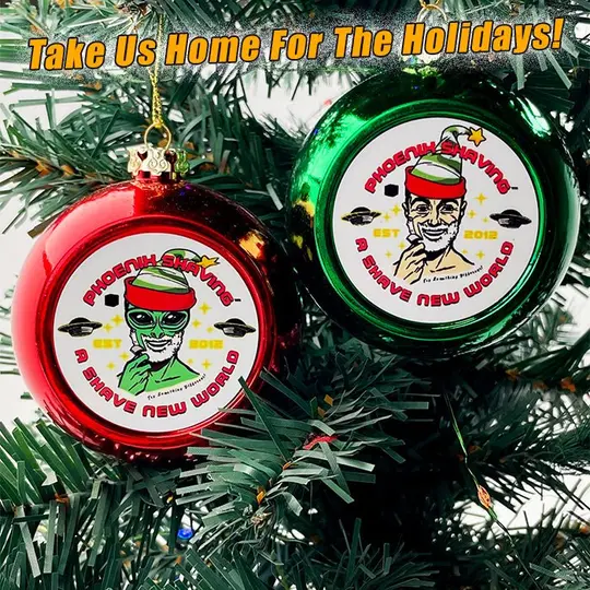 Official Phoenix Shaving Holiday & Christmas Ornaments | Available in 2 Styles! | Shatterproof Safety Ornaments