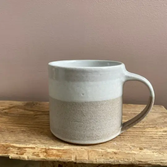 Tall Mug - white & ivory