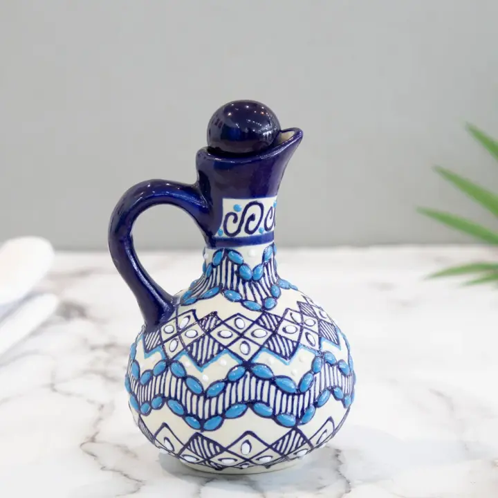 Coyoacán Hand-Painted Ceramic Oil Cruet
