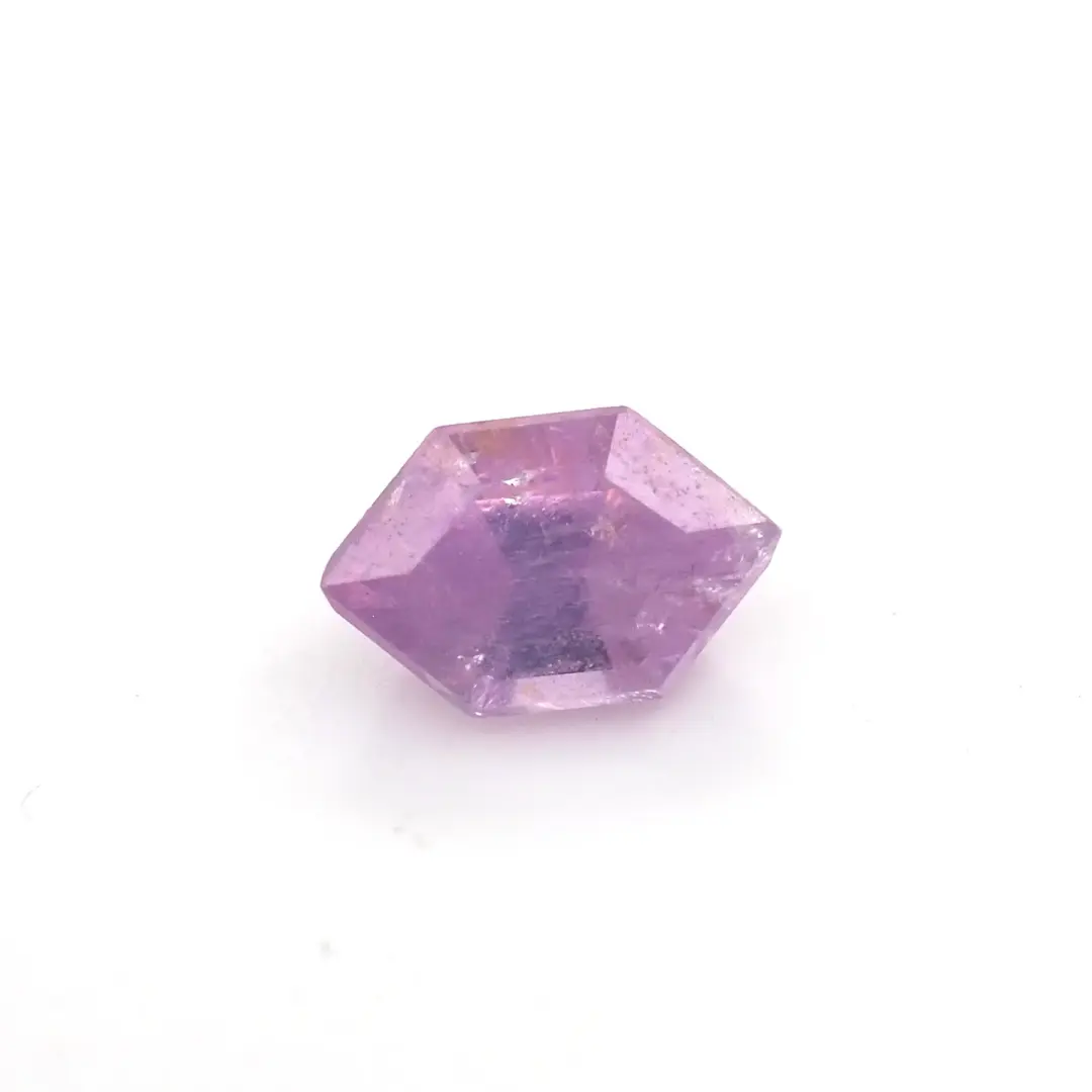 Milky pink sapphire hexagon .37ct