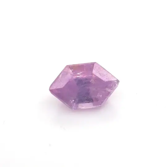 Milky pink sapphire hexagon .37ct