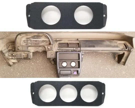 88-91 Honda EF Civic Hatch / Sedan / EE Wagon Radio Gauge Pod Plates
