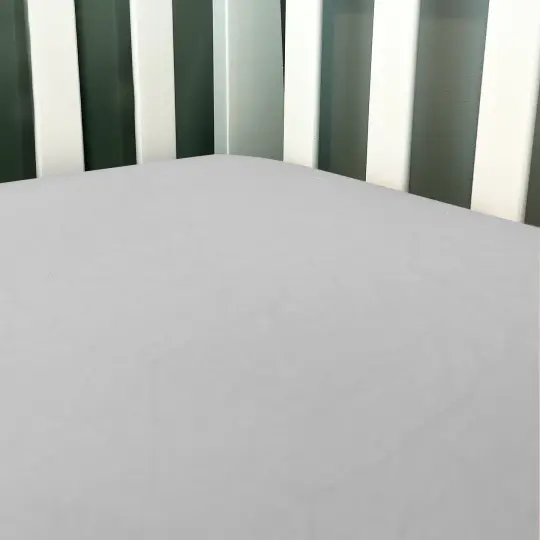 necessities by tendertyme Baby Boys and Baby Girls Solid Flannel Crib Sheet, Gray