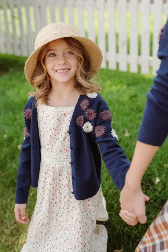 Mini Pauline Sweater in Midnight Floral