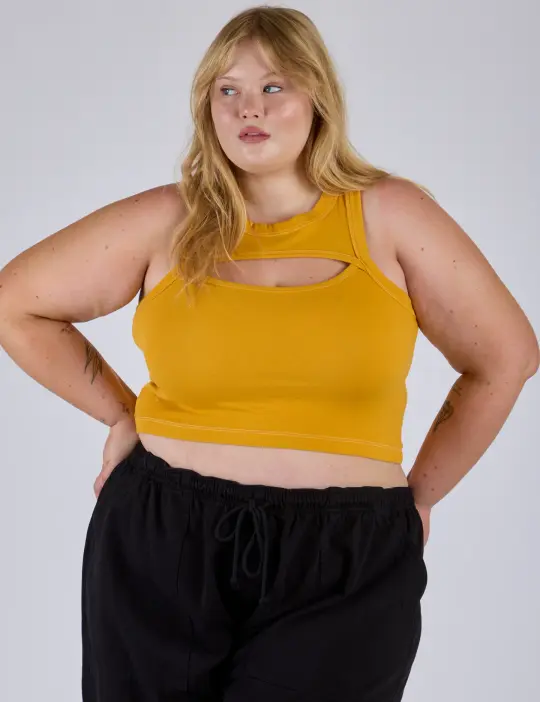 Porthole Tank - Mustard Yellow
