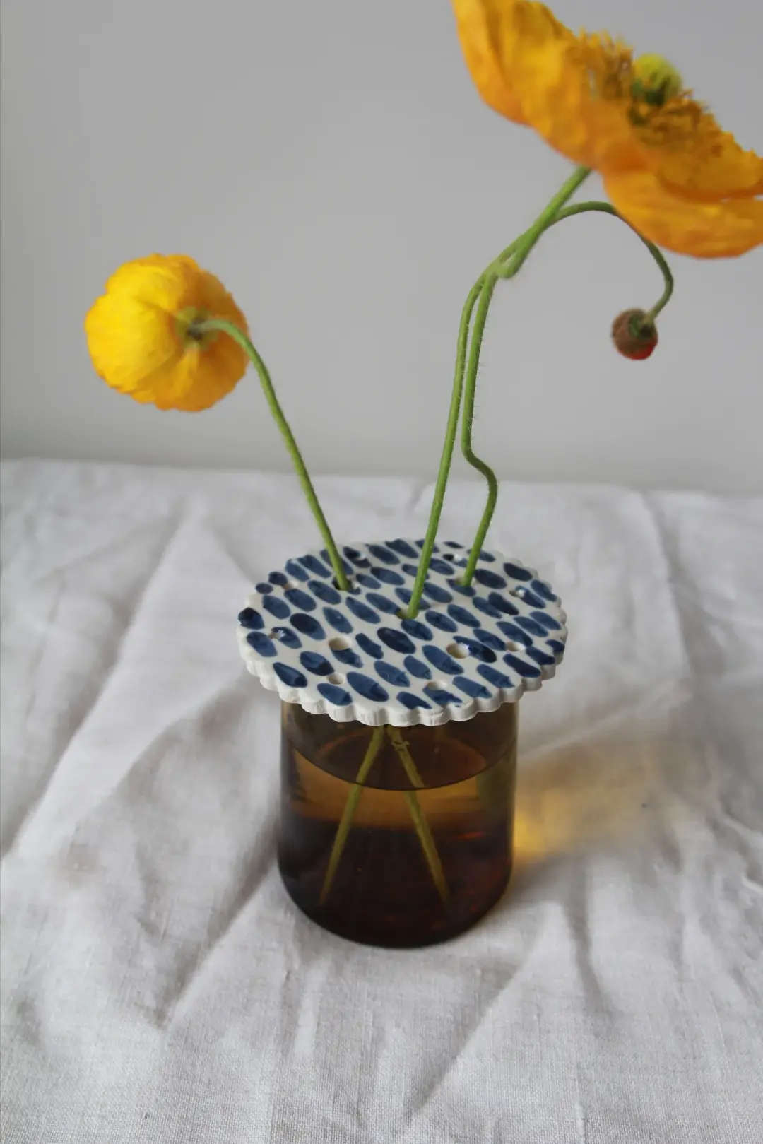 Ikebana Vase Topper - Scalloped