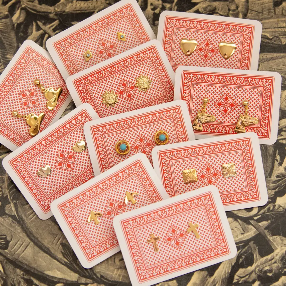 Vintage Gold Stud Earrings - Variety