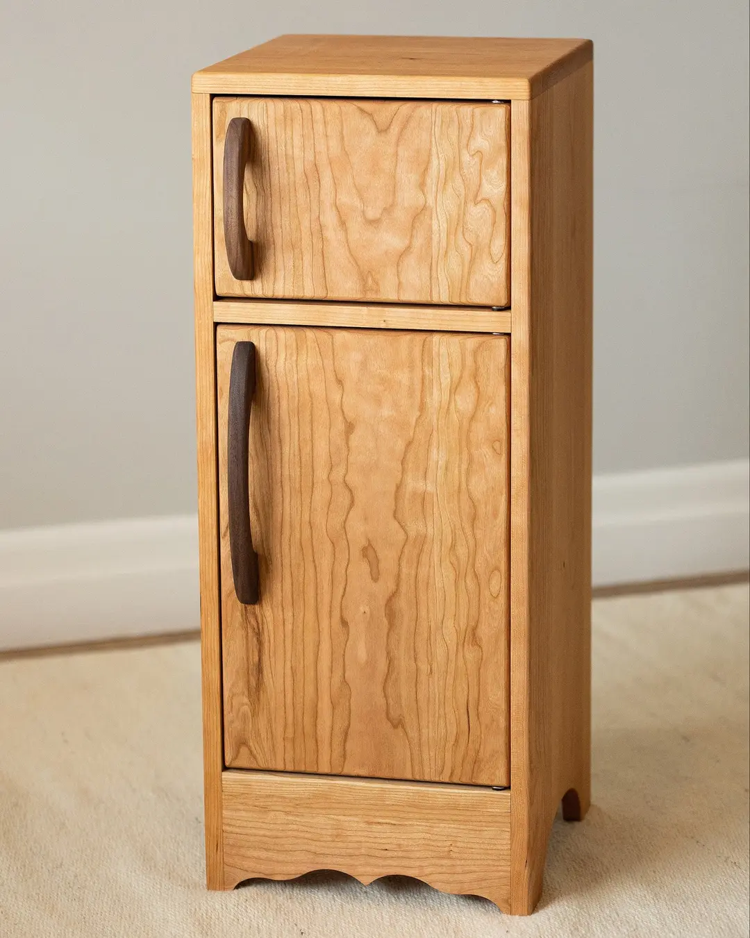 Cherry Hardwood Play Fridge - Handmade in Canada