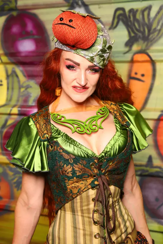 Cropped Marie Overbust corset in Emerald & Gold Grand Medallion - The Hoedown Throwdown Collection