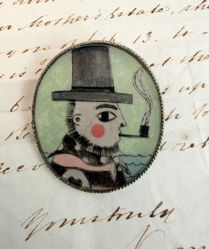 Smoking Top Hat Sailor Brooch