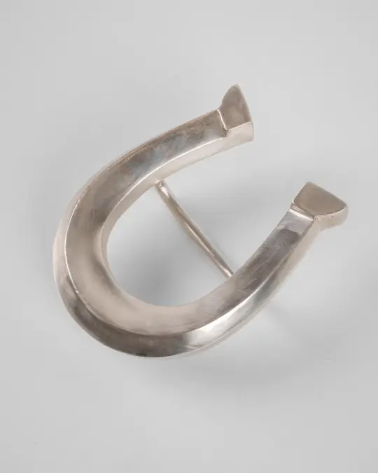 OGL Horseshoe Belt Buckle - Sterling Silver