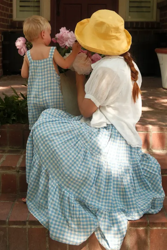 Zoey Skirt in Blue Gingham