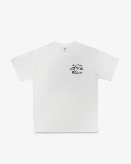 7.5oz Printed Loopwheel Crew Neck T-Shirt - White