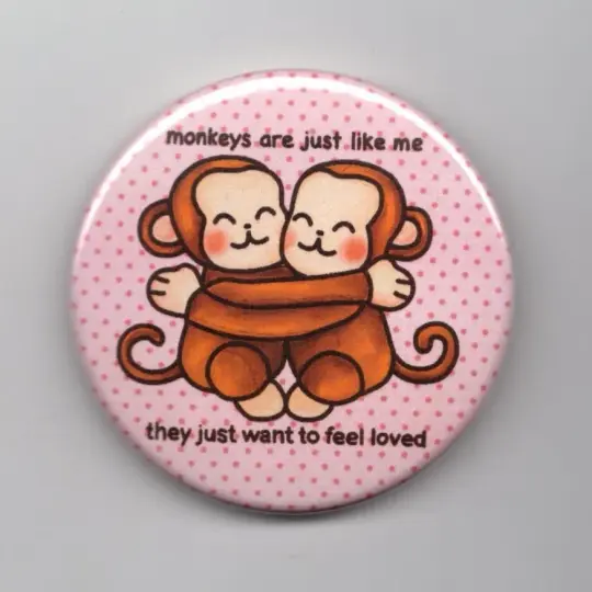 monkey button pin