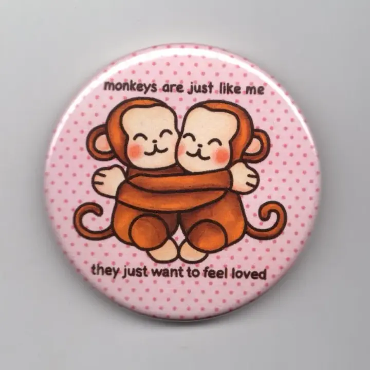 monkey button pin