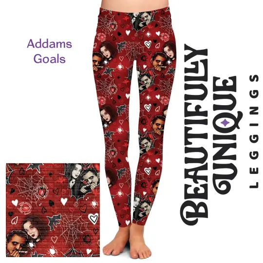 Addams Goals Semi-Exclusive Gothic Valentine Leggings