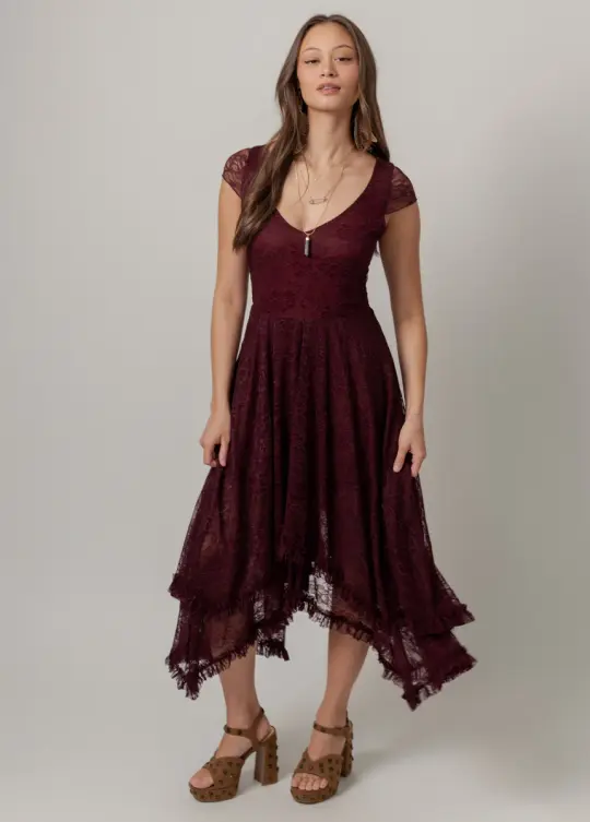 Fernilia Dress in Oxblood